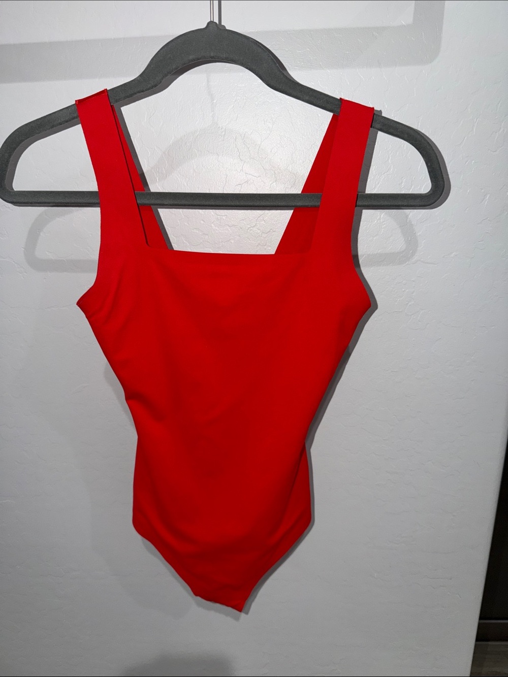 aerie Red Square Neck Bodysuit